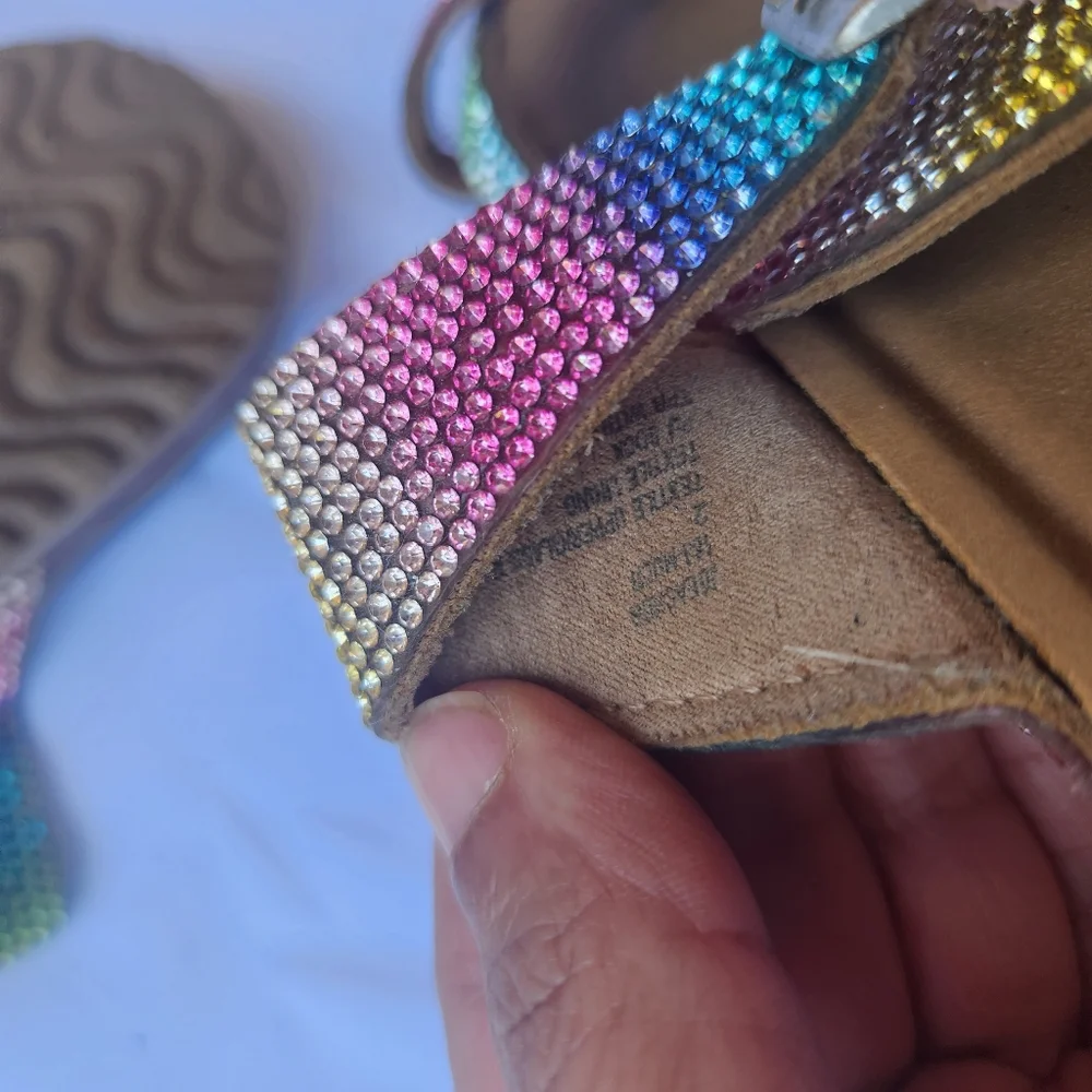 Steve madden sparkly sandals size 2